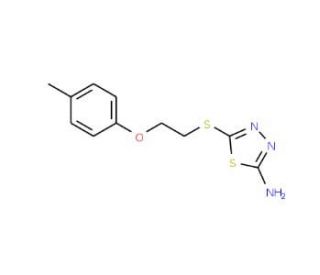 5-{[2-(4-methylphenoxy)ethyl]thio}-1,3,4-thiadiazol-2-amine - chemical structure image