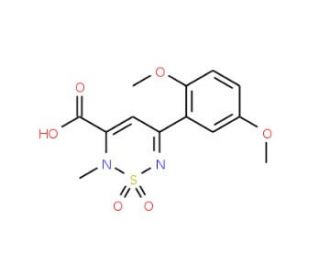 5-(2,5-Dimethoxyphenyl)-2-methyl-2H-1,2,6-thiadiazine-3-carboxylic acid 1,1-dioxide - chemical structure image