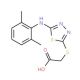 [5-(2,6-Dimethyl-phenylamino)-[1,3,4]thiadiazol-2-ylsulfanyl]-acetic acid - chemical structure image