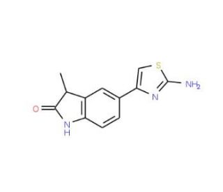 5-(2-amino-1,3-thiazol-4-yl)-3-methyl-1,3-dihydro-2H-indol-2-one - chemical structure image