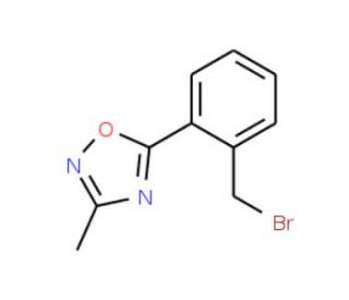 5-[2-(Bromomethyl)phenyl]-3-methyl-1,2,4-oxadiazole (CAS 892501-91-6) - chemical structure image