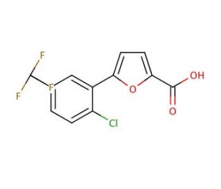 5-[2-Chloro-5-(trifluoromethyl)phenyl]-2-furoic acid (CAS 302911-88-2) - chemical structure image