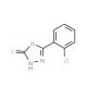 5-(2-Chloro-phenyl)-[1,3,4]oxadiazole-2-thiol (CAS 23766-27-0) - chemical structure image