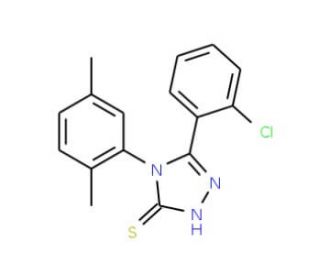 5-(2-Chloro-phenyl)-4-(2,5-dimethyl-phenyl)-4H-[1,2,4]triazole-3-thiol - chemical structure image