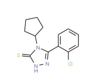 5-(2-Chloro-phenyl)-4-cyclopentyl-4H-[1,2,4]triazole-3-thiol - chemical structure image