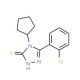 5-(2-Chloro-phenyl)-4-cyclopentyl-4H-[1,2,4]triazole-3-thiol - chemical structure image