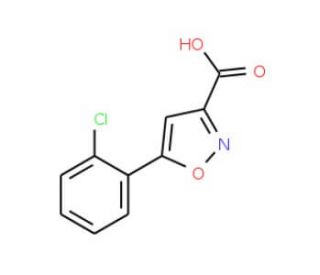 5-(2-Chloro-phenyl)-isoxazole-3-carboxylic acid (CAS 334017-34-4) - chemical structure image