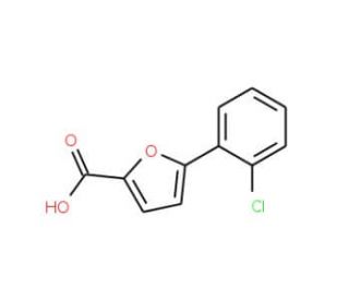 5-(2-chlorophenyl)-2-furoic acid (CAS 41019-43-6) - chemical structure image