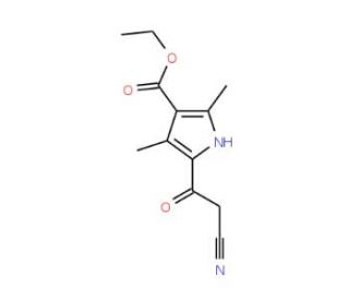 5-(2-Cyano-acetyl)-2,4-dimethyl-1H-pyrrole-3-carboxylic acid ethyl ester - chemical structure image