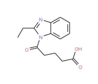 5-(2-Ethyl-benzoimidazol-1-yl)-5-oxo-pentanoic acid - chemical structure image