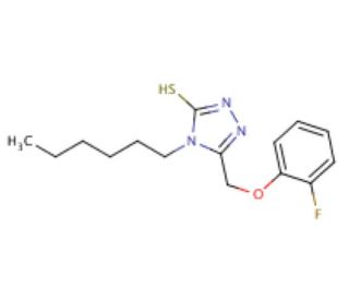5-(2-Fluoro-phenoxymethyl)-4-hexyl-4H-[1,2,4]triazole-3-thiol - chemical structure image