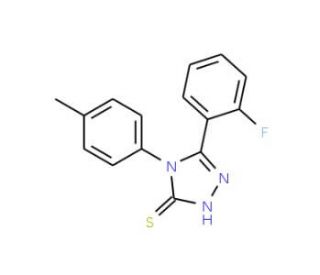 5-(2-Fluoro-phenyl)-4-p-tolyl-4H-[1,2,4]triazole-3-thiol - chemical structure image