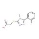{[5-(2-fluorophenyl)-4-methyl-4H-1,2,4-triazol-3-yl]thio}acetic acid - chemical structure image