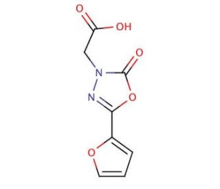 [5-(2-furyl)-2-oxo-1,3,4-oxadiazol-3(2H)-yl]acetic acid - chemical structure image