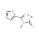 5-(2-furyl)-4-methyl-4H-1,2,4-triazole-3-thiol (CAS 27106-14-5) - chemical structure image