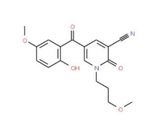 5-(2-Hydroxy-5-methoxy-benzoyl)-1-(3-methoxy-propyl)-2-oxo-1,2-dihydro-pyridine-3-carbonitrile - chemical structure image