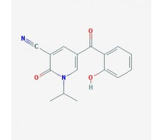5-(2-Hydroxy-benzoyl)-1-isopropyl-2-oxo-1,2-dihydro-pyridine-3-carbonitrile - chemical structure image