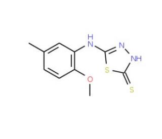 5-(2-Methoxy-5-methyl-phenylamino)-[1,3,4]thiadiazole-2-thiol (CAS 379728-86-6) - chemical structure image
