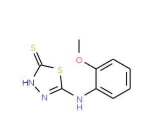 5-(2-Methoxy-phenylamino)-[1,3,4]thiadiazole-2-thiol (CAS 52494-33-4) - chemical structure image