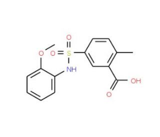 5-(2-Methoxy-phenylsulfamoyl)-2-methyl-benzoic acid - chemical structure image
