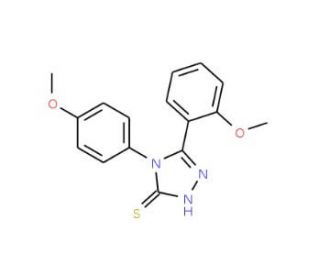 5-(2-methoxyphenyl)-4-(4-methoxyphenyl)-4H-1,2,4-triazole-3-thiol - chemical structure image