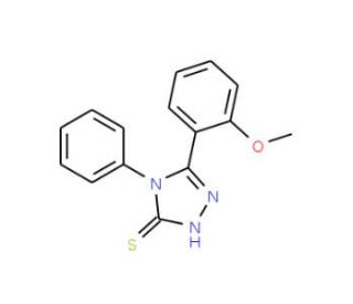 5-(2-methoxyphenyl)-4-phenyl-4H-1,2,4-triazole-3-thiol (CAS 90429-14-4) - chemical structure image