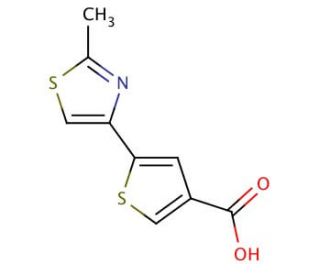 5-(2-methyl-1,3-thiazol-4-yl)thiophene-3-carboxylic acid - chemical structure image