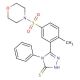 5-[2-Methyl-5-(morpholine-4-sulfonyl)-phenyl]-4-phenyl-4H-[1,2,4]triazole-3-thiol - chemical structure image