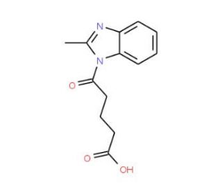 5-(2-Methyl-benzoimidazol-1-yl)-5-oxo-pentanoic acid - chemical structure image