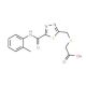 {[(5-{[(2-Methylphenyl)amino]carbonyl}-1,3,4-thiadiazol-2-yl)methyl]thio}acetic acid - chemical structure image