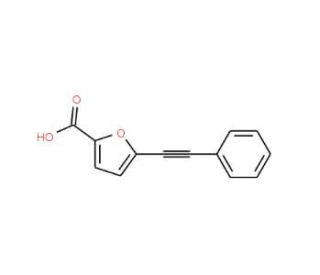 5-(2-Phenyleth-1-ynyl)-2-furoic acid (CAS 130423-83-5) - chemical structure image