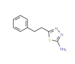 5-(2-phenylethyl)-1,3,4-thiadiazol-2-amine (CAS 39181-40-3) - chemical structure image