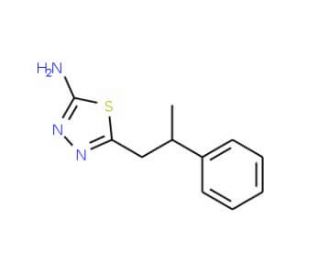 5-(2-Phenylpropyl)-1,3,4-thiadiazol-2-amine - chemical structure image