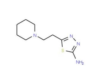 5-(2-Piperidin-1-yl-ethyl)-[1,3,4]thiadiazol-2-yl-amine - chemical structure image