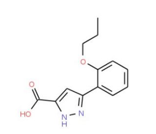 5-(2-Propoxy-phenyl)-2H-pyrazole-3-carboxylic acid - chemical structure image
