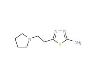 5-(2-Pyrrolidin-1-yl-ethyl)-[1,3,4]thiadiazol-2-ylamine - chemical structure image