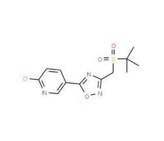 5-{3-[(Tert-Butylsulphonyl)methyl]-1,2,4-oxadiazol-5-yl}-2-chloropyridine - chemical structure image
