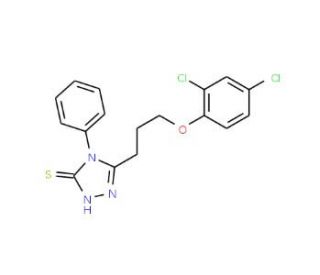 5-[3-(2,4-Dichlorophenoxy)propyl]-4-phenyl-4H-1,2,4-triazole-3-thiol - chemical structure image
