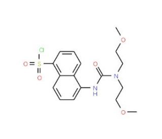 5-[3,3-Bis-(2-methoxy-ethyl)-ureido]-naphthalene-1-sulfonyl chloride - chemical structure image