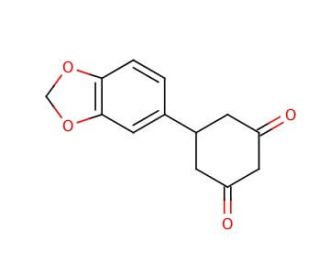 5-[3,4-(Methylenedioxy)phenyl]-1,3-cyclohexanedione (CAS 55579-76-5) - chemical structure image