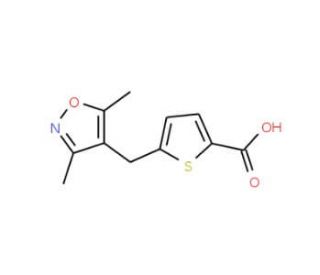 5-(3,5-Dimethyl-isoxazol-4-ylmethyl)-thiophene-2-carboxylic acid - chemical structure image