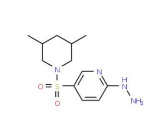 [5-(3,5-Dimethyl-piperidine-1-sulfonyl)-pyridin-2-yl]-hydrazine - chemical structure image