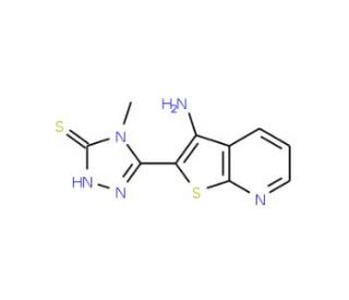 5-(3-Aminothieno[2,3-b]pyridin-2-yl)-4-methyl-4H-1,2,4-triazole-3-thiol - chemical structure image