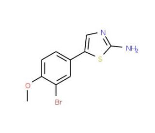 5-(3-Bromo-4-methoxyphenyl)thiazol-2-ylamine - chemical structure image