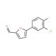 5-(3-Chloro-4-fluoro-phenyl)-furan-2-carbaldehyde - chemical structure image