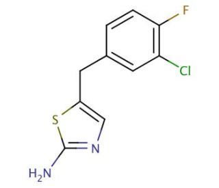 5-(3-chloro-4-fluorobenzyl)-1,3-thiazol-2-amine - chemical structure image