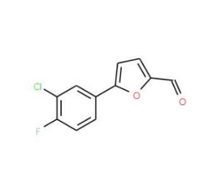 5-(3-chloro-4-fluorophenyl)-2-furaldehyde - chemical structure image