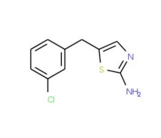 5-(3-chlorobenzyl)-1,3-thiazol-2-amine - chemical structure image