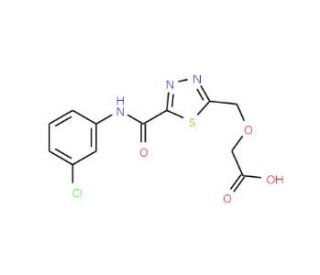 [(5-{[(3-Chlorophenyl)amino]carbonyl}-1,3,4-thiadiazol-2-yl)methoxy]acetic acid - chemical structure image
