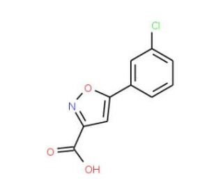 5-(3-chlorophenyl)isoxazole-3-carboxylic acid (CAS 925940-95-0) - chemical structure image